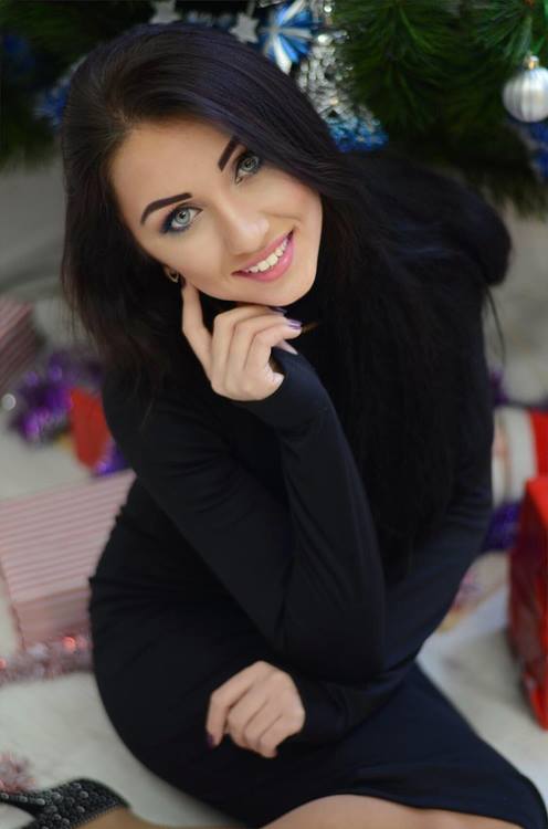 Slavic women black hair